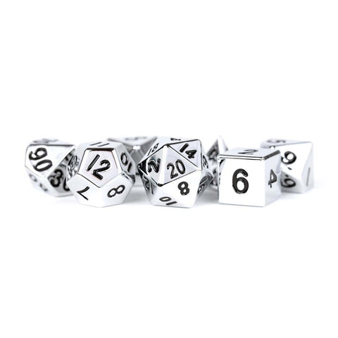 Metallic Dice Games: 16Mm Metal Dice Set - Silver | Available Now