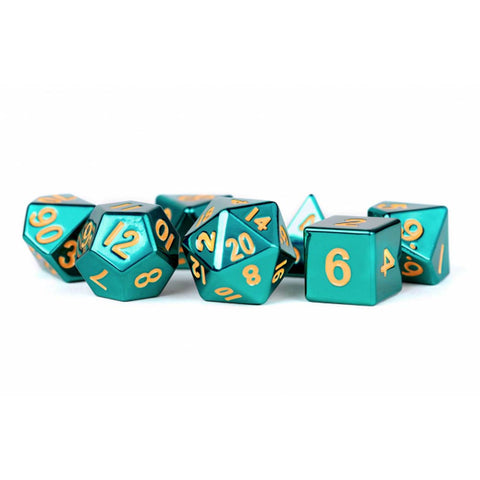 MDG – Metal Dice: Turquoise 16mm Poly Set