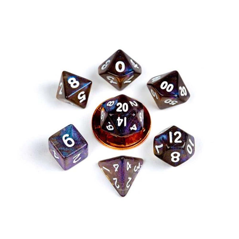 Metallic Dice Games: Mini Polyhedral - Stardust Galaxy Dice | Available Now