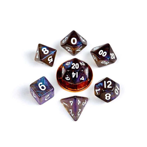Metallic Dice Games: Mini Polyhedral - Stardust Galaxy Dice | Available Now