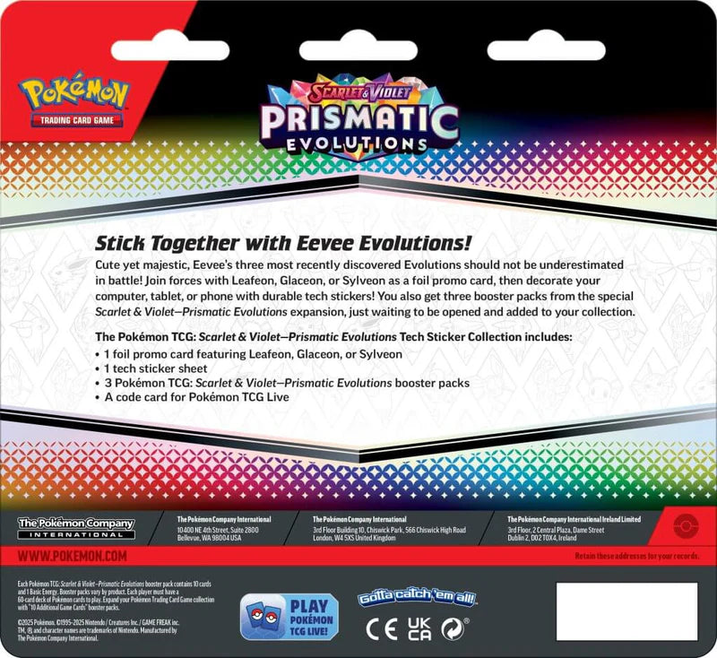 *Pre-Order* Pokemon TCG - Prismatic Evolutions Tech Sticker Collection