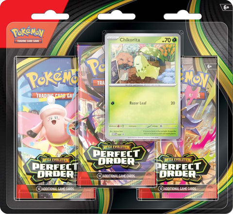 PKM Mega Evolution: Perfect Order - 3 Pack Blister | Available Now