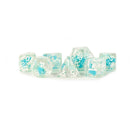 Metallic Dice Games: 16mm Resin Poly Dice Set - Snowflake Dice | Available Now
