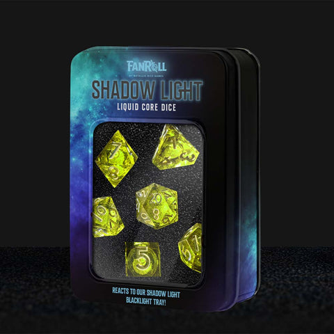 Fanroll: Liquid Core - Shadow Light Elixir Dice | Available Now