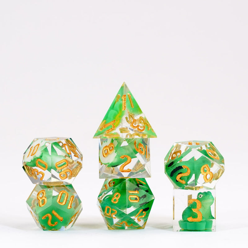 Metallic Dice Games: Handsome Sharp Edge Resin - Frog Dice | Available Now