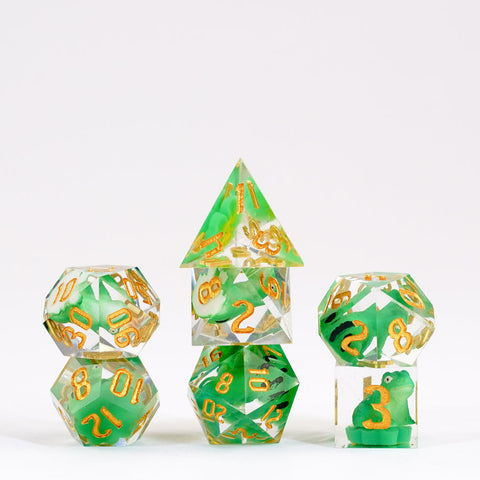 Metallic Dice Games: Handsome Sharp Edge Resin - Frog Dice | Available Now