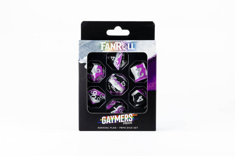 Fanroll: Gaymers Pride - Asexual Flag Dice | Available Now