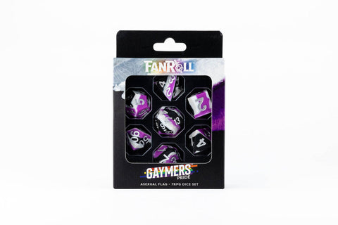 Fanroll: Gaymers Pride - Asexual Flag Dice | Available Now