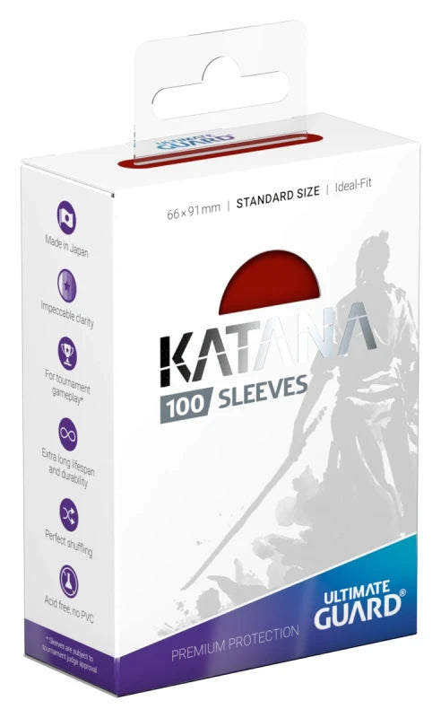 Katana Sleeves Standard Size (100) - Red