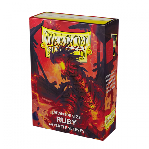 Dragon Shield: Japanese Size 60Ct - Ruby Matte Card Sleeves | Available Now