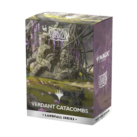 Dragon Shield: Verdant Catacomb - Magic The Gathering Landfall Series -  100ct Art Dual Matte Standard Sleeves | Available Now