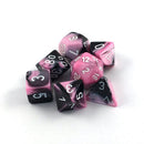 Chessex: 7-Die Set Polyhedral - Black-Pink and White | Available Now
