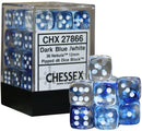 Chessex - Nebula 12mm D6 Luminary Dice - Dark Blue/white