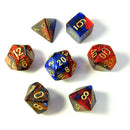 Chessex: 7-Die Set Polyhedral - Blue-Red and Gold  | Available Now