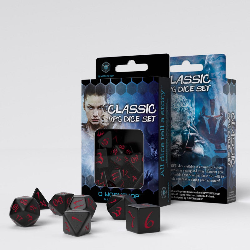 Q Workshop: Classic RPG - Black and Red Dice | Available Now