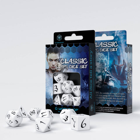 Q Workshop: Classic Dice Set - Black & White | Available Now
