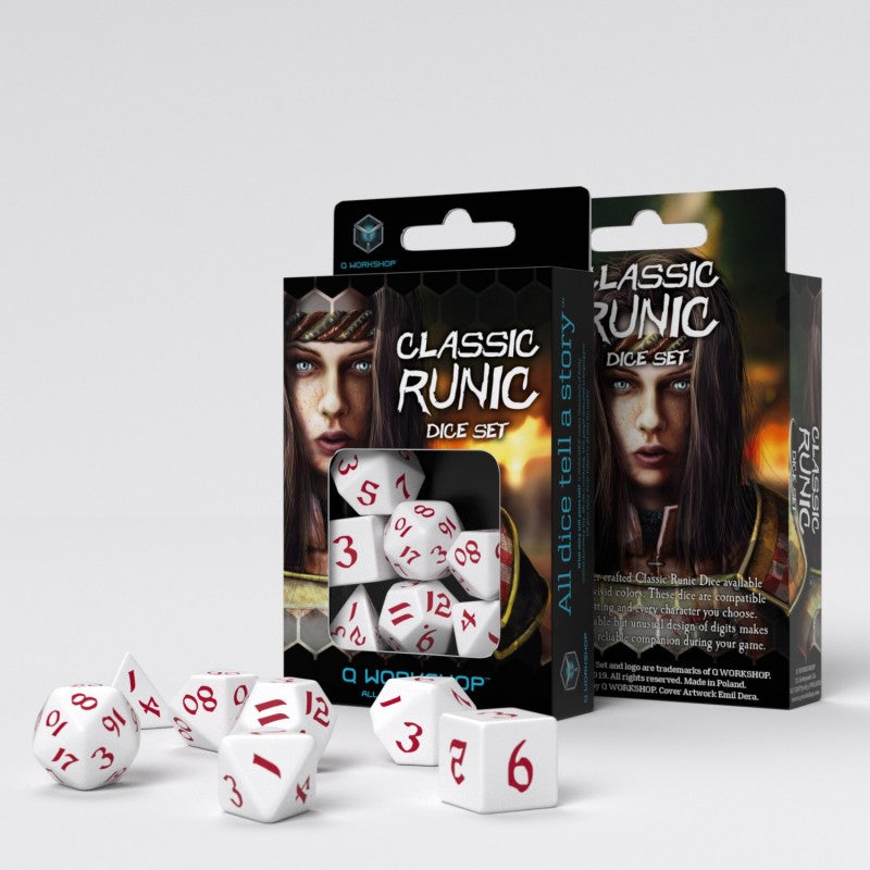 Q Workshop: Classic Runic - White and Red Dice | Available Now