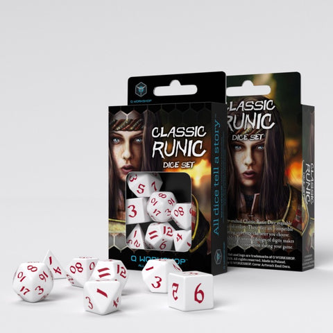 Q Workshop: Classic Runic - White and Red Dice | Available Now