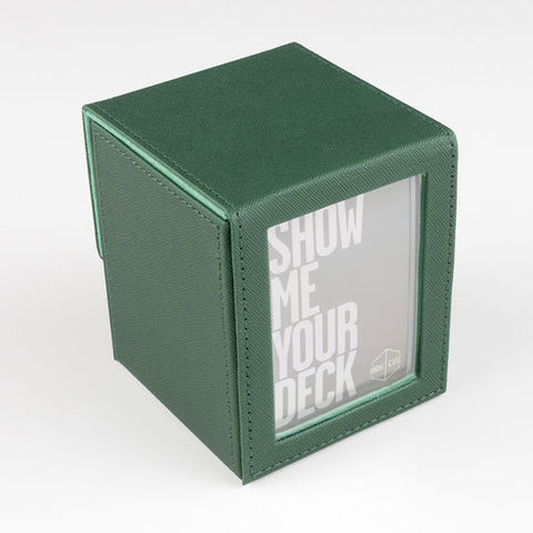 Show Case: 100 Count Leather Deck Box - Green | Available Now