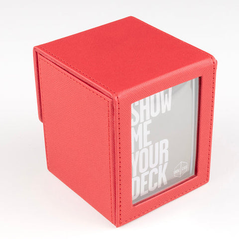 Show Case: 100 Count Leather Deck Box - Red | Available Now
