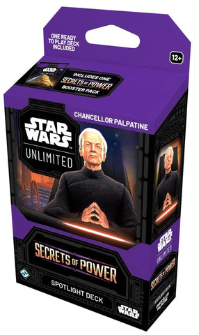 Star Wars Unlimited : Secrets Of Power -Chancellor Palpatine - Spotlight Deck | Available Now