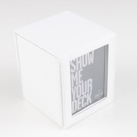 Show Case: 100 Count Leather Deck Box - White | Available Now
