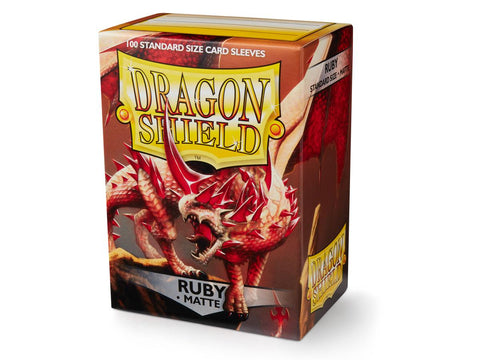 Dragon Shield: Standard Matte - Ruby Card Sleeves | Available Now
