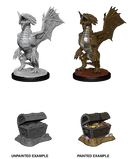 D&D Nolzur's Marvelous Miniatures: Bronze Dragon Wyrmling & Treasure