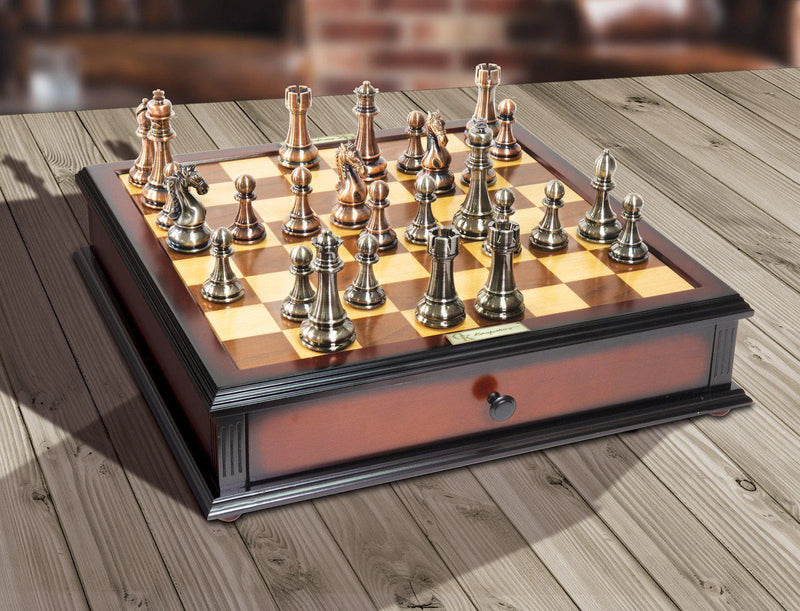Kasperov Grandmaster Silver & Bronze Chess Set