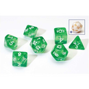Translucent Green Resin Dice Set