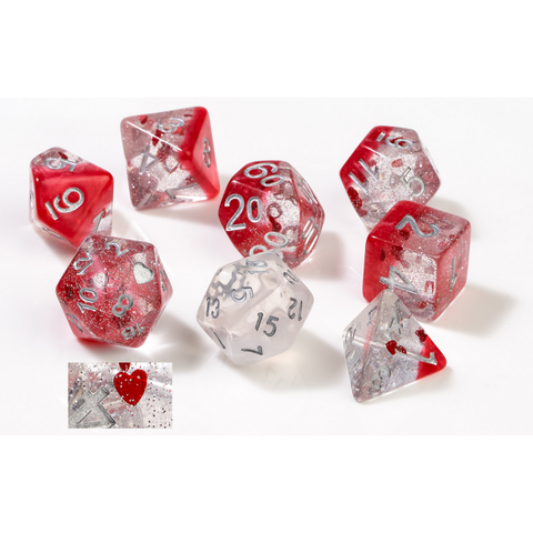 Hearts Dice Set