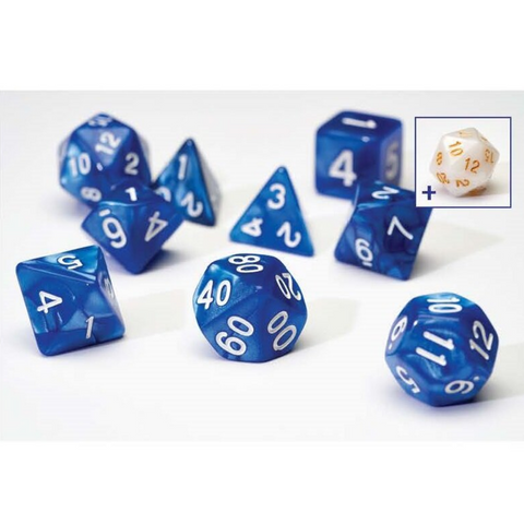 Pearl Blue Acrylic Dice Set