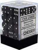 D6 Dice Opaque 12mm Black/White