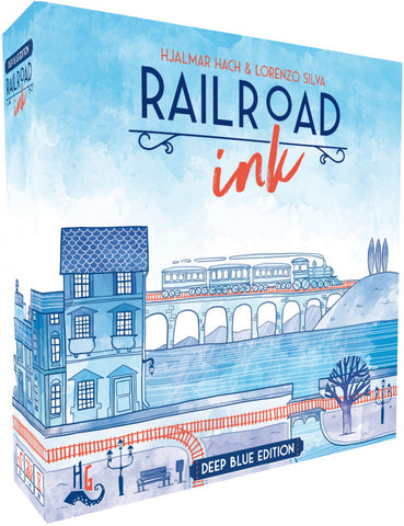 Railroad Ink Deep Blue Edition - Board Game