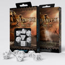 Q Workshop Steampunk White & Black Dice Set 7 - Dice