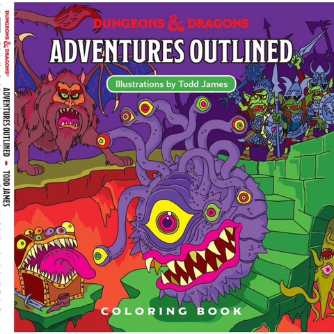 Dungeons & Dragons Adventures Outlined 5th Edition Colouring Book Monster Manual 1